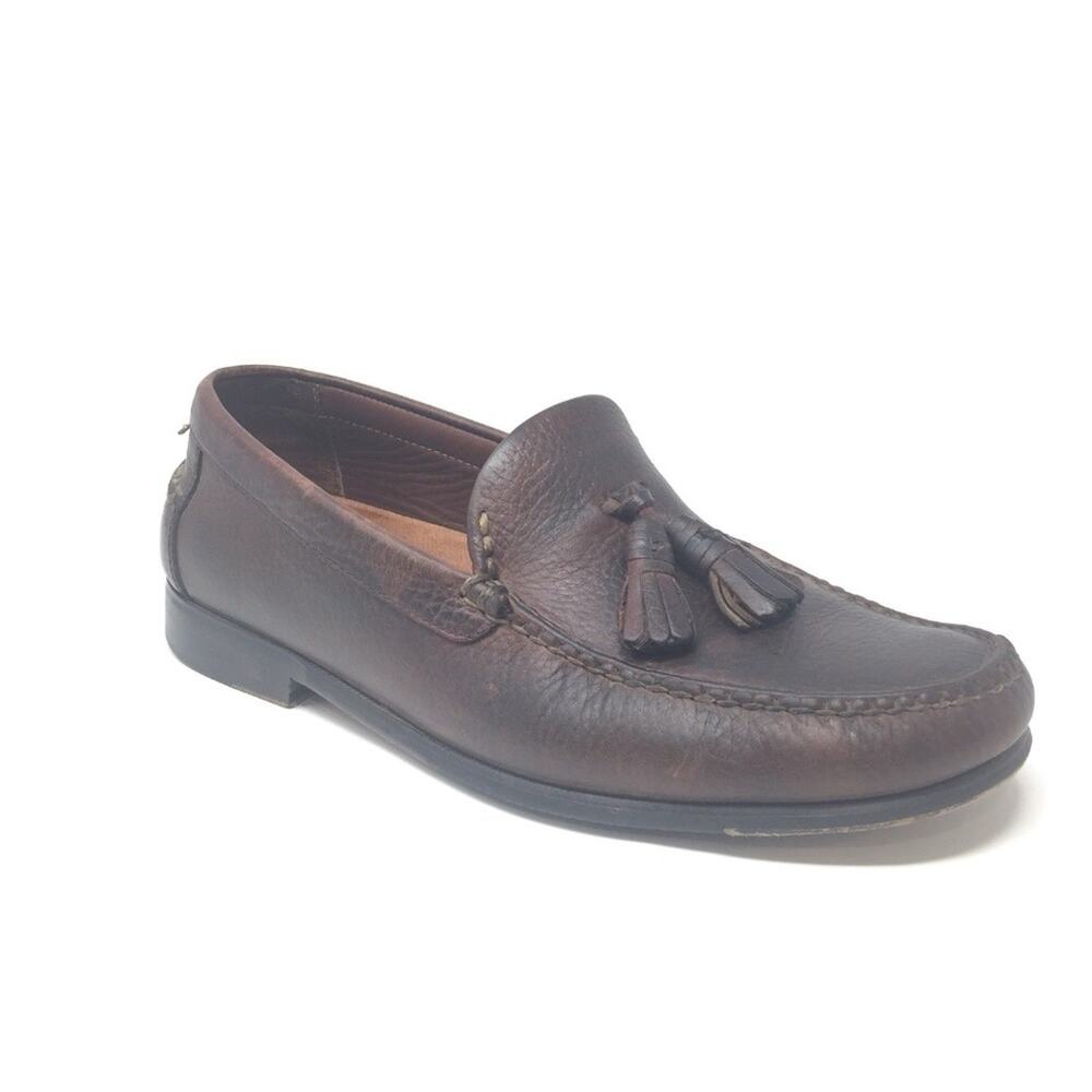 CJohnston & Murphy Mens Loafers Size 10M Tassel Brown Leather